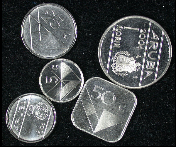 Aruba SEt of 5 Coins